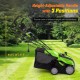 16-Inch Electric Lawn Dethatcher and Scarifier with Collection Bag