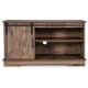Sliding Barn Door TV Stand with Adjustable Shelf and Cable Holes for 50 Inch TV