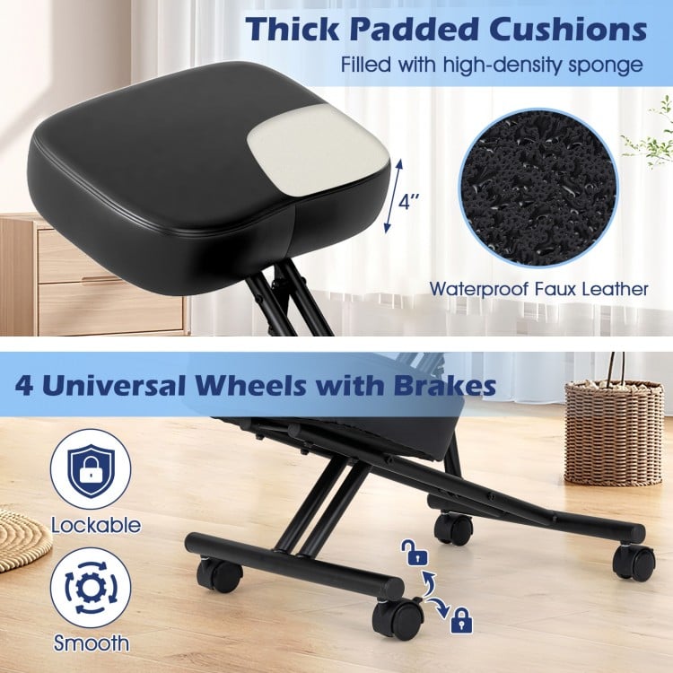 Height Adjustable Kneeling Chair Posture Correction Stool
