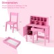 Kids Study Desk and Chair Set with Chair Hutch and Storage Cabinet for 3+ Years Old