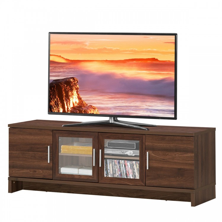 Media Entertainment TV Stand for TVs up to 70 Inch with Adjustable Shelf