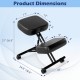Height Adjustable Kneeling Chair Posture Correction Stool