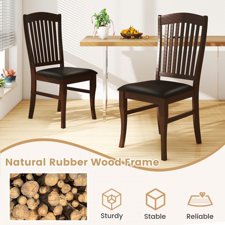 Dining Chairs Set of 2 Kitchen Side Chairs Mid-century Armless Dinette Chairs