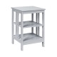 3-Tier Nightstand Set of 2 with Reinforced Bars and Stable Structure