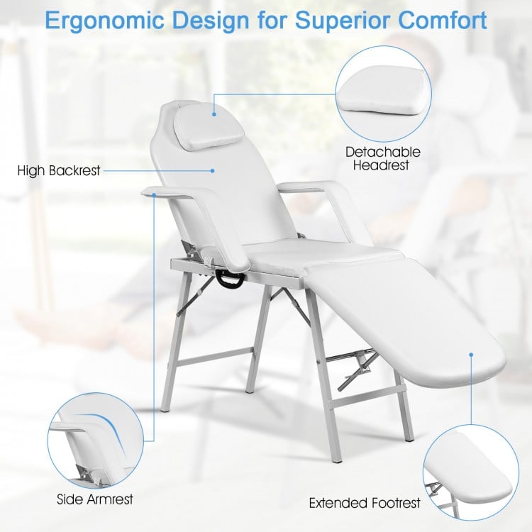 73 Inch Portable Tattoo Salon Facial Bed Massage Table