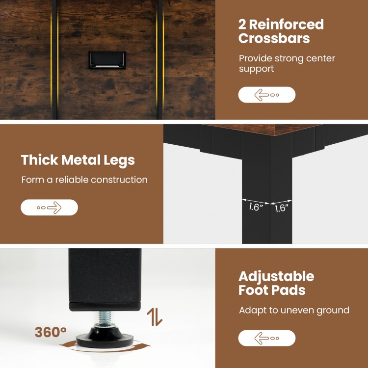 6 Feet Conference Room Table Large Meeting Table Rectangle Seats 8-10 People