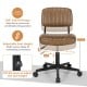 PU Leather Adjustable Office Chair Swivel Task Chair with Backrest