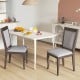 Wood Dining Chairs Set of 2 with Rubber Wood Frame and Padded Seat