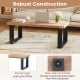 47 inch Farmhouse Style Rustic Coffee Table with Thickened Tabletop and Natural Wood Texture
