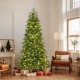 6/7.5 Feet Pre-Lit Artificial Christmas Tree with 11 Modes and Metal Stand