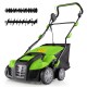 16-Inch Electric Lawn Dethatcher and Scarifier with Collection Bag