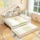 House-Shaped Full Size Daybed with Twin Size Trundle