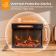 23-inch 3-Sided Electric Fireplace Insert with Remote Control