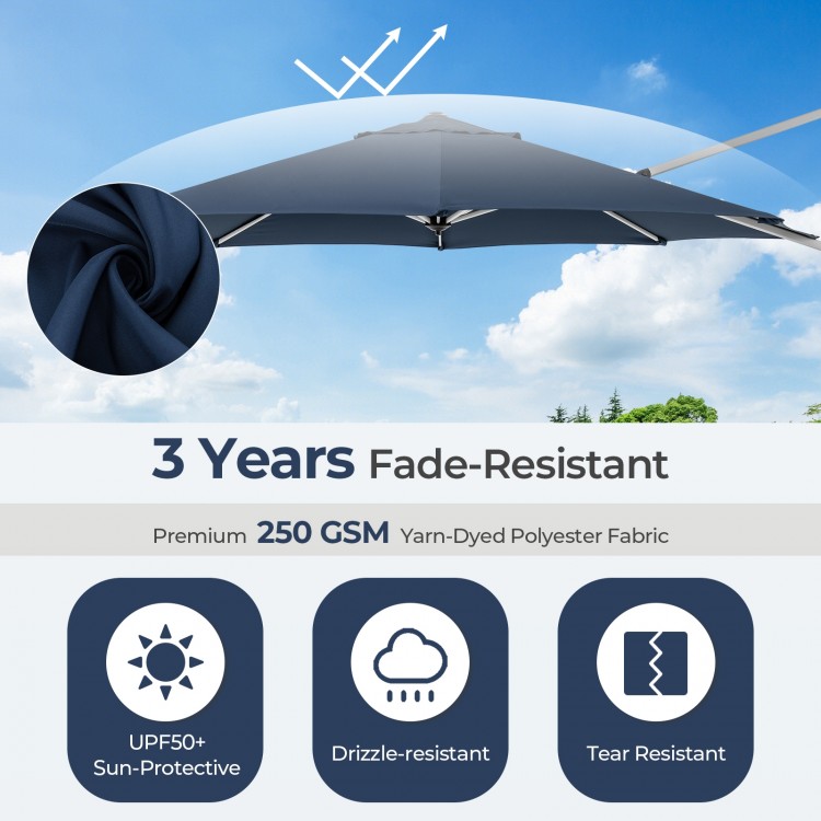 11 FT Outdoor Patio Umbrella with 360° Rotation and Adjustable Tilt