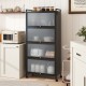 5-Tier Kitchen Pantry Storage Cabinet with Flip-Up Doors