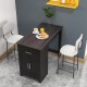 Counter Height Bar Table with Storage Cabinet and Drawer