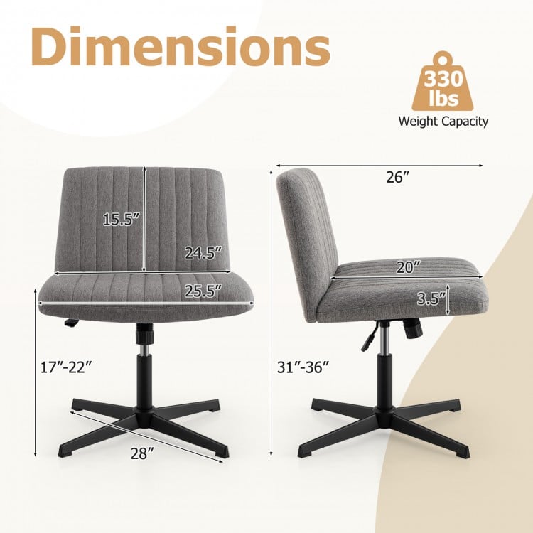 Criss Cross Legged Chair No Wheels 120° Rocking Adjustable Height