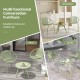 All Weather PP Patio Conversation Set with Round Coffee table and 2 Chairs