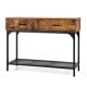 2 Drawers Console Table with Metal Frame for Living Room