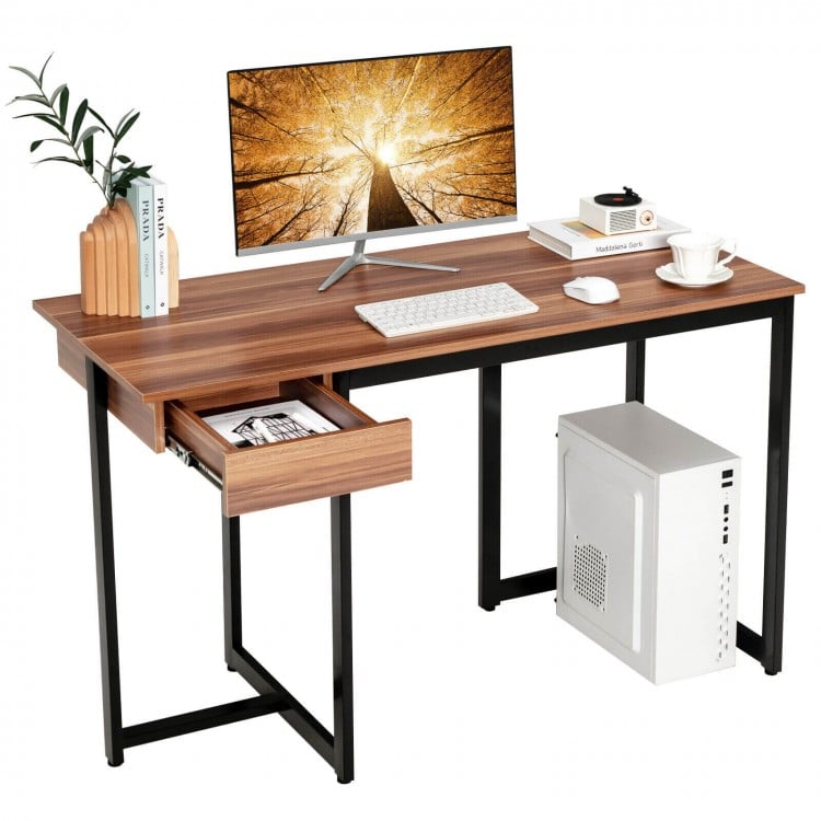 48 Inch Computer Desk with Metal Frame and Adjustable Pads