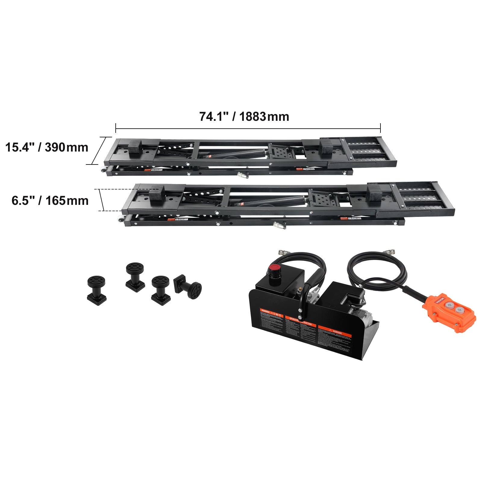 SKYSHALO Portable Car Lift 7000 LBS Automatic Car Lift System Jack for Home Garage