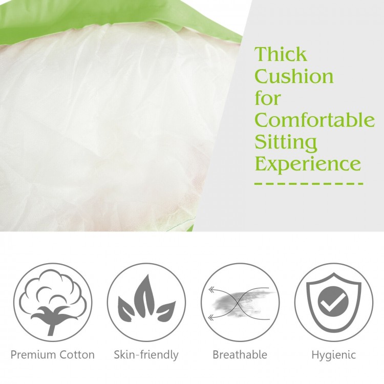 Rattan Papasan Chair Ergonomic 360-degree Swivel Soft Cushion Garden