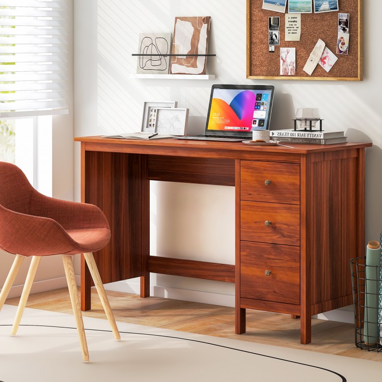 48 Inch Modern Writing Home Office Computer Desk with 3 Drawers