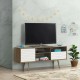 Mid-Century Modern TV Stand for TVs up to 65 Inch with Storage Shelves