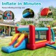5-in-1 Ice Cream Inflatable Bounce House with Ball Pit and Slide with 480W Blower