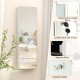 Wall Mounted Jewelry Armoire Organizer with Full-Length Frameless Mirror