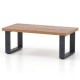 47 inch Farmhouse Style Rustic Coffee Table with Thickened Tabletop and Natural Wood Texture