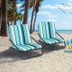 2 Pack Low Folding Beach Chairs for Adults with Cushion