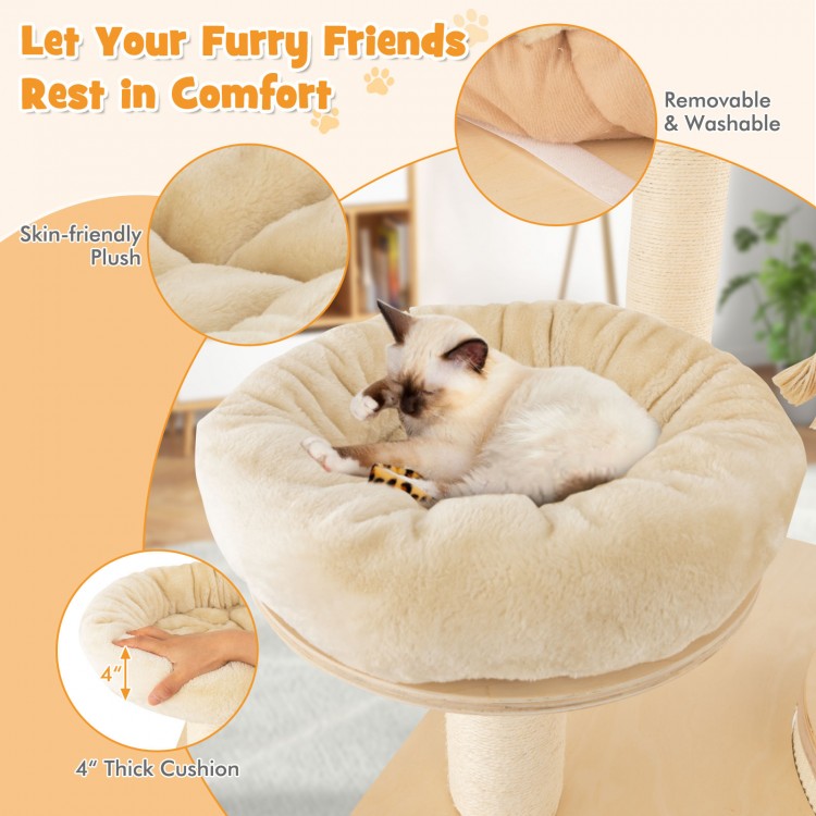 Multi-Level Cat Tree with 3-story Cat Condo