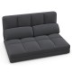 Floor Sofa Bed with 6 Positions Adjustable Backrest, Skin-friendly Velvet Cover