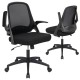 Adjustable Mesh Office Chair Rolling Computer Desk Chair with Flip-up Armrest