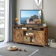 60 Inch Industrial Fireplace TV Stand with Shelve and Cabinet for TVs Up to 65 Inches