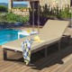 Paito Wicker Chaise Lounger with Adjustable Backrest