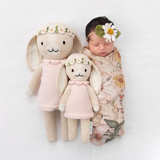 cuddle+kind Bunny Blush 13′′ Hand-Knit Doll – 100% Cotton, Fair Trade, Provides 10 Meals, Heirloom Quality