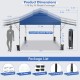 10 x 17.6 Feet Outdoor Instant Pop-up Canopy Tent with Dual Half Awnings