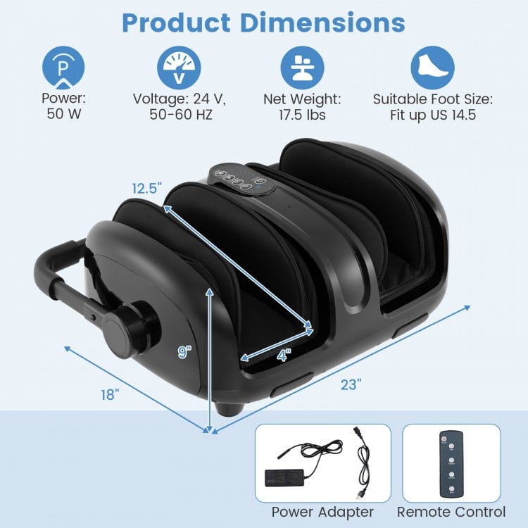 Foot and Calf Massager with Heat for Blood Circulation Pain Relief