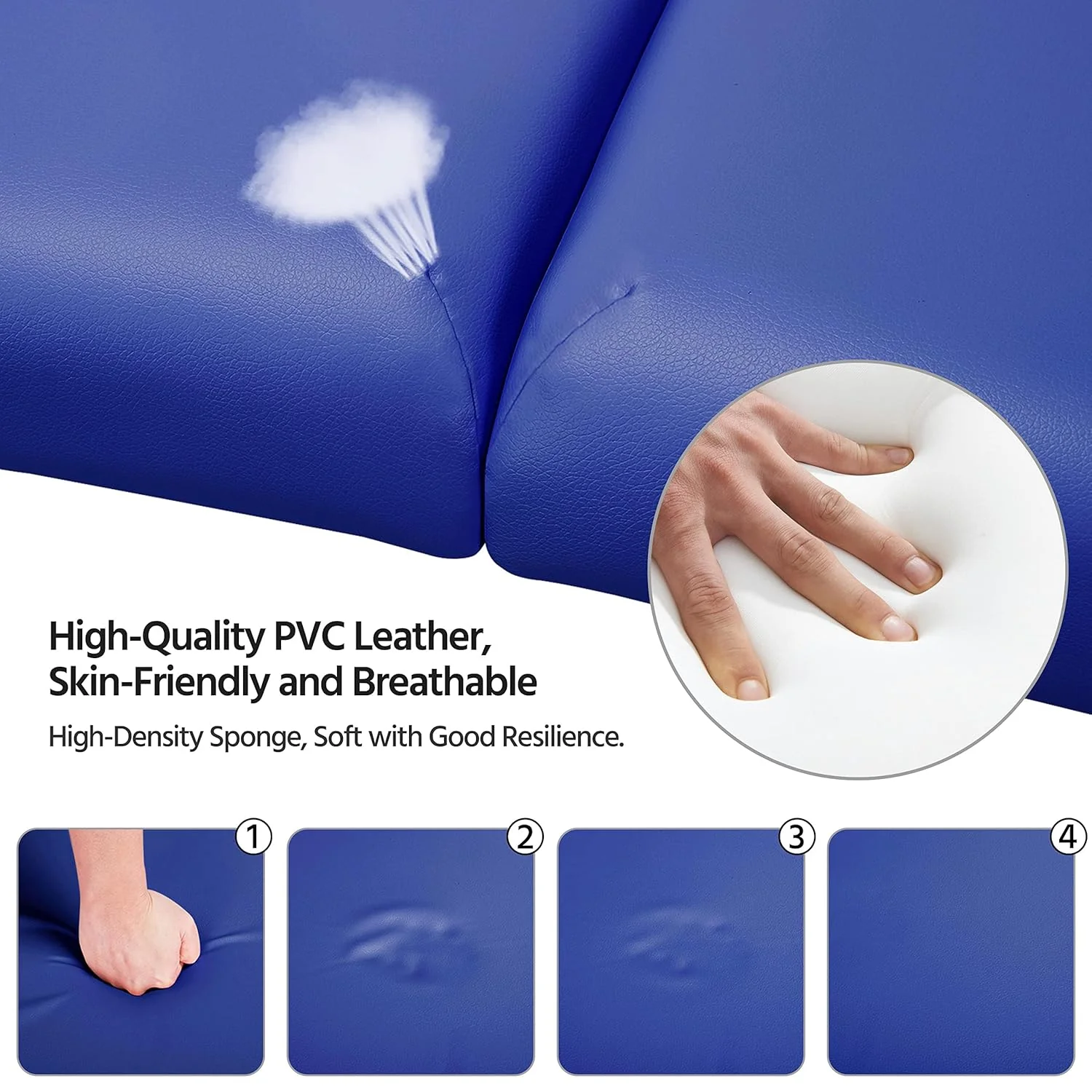 Yaheetech Massage Table Portable Lash Beds Spa Bed Massage Couch Foldable Spa Tables Adjustable 2 Fold with Non-Woven Bag 24 inch, Black