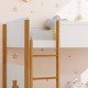 Twin Over Twin Bunk Bed with Integrated Ladder and Safety Guardrails