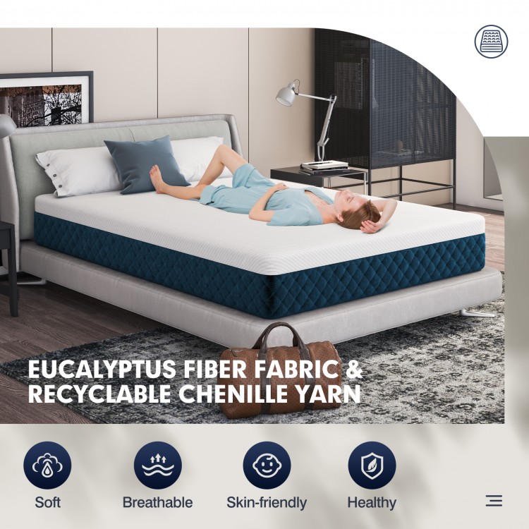 10 Inch Mattress with Jacquard Fabric Cover in a Box