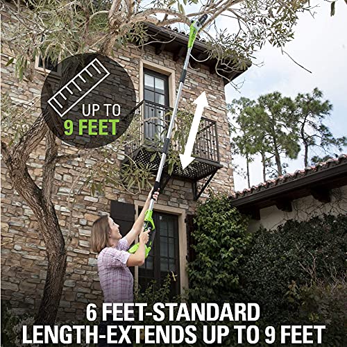 Greenworks 40V Cordless Polesaw & Pole Hedge Trimmer Combo, 8′′ Bar, 20′′ Blade, Dual Action, Automatic Oiler