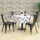 Set of 4 Tolix Style Metal Dining Wood Seat