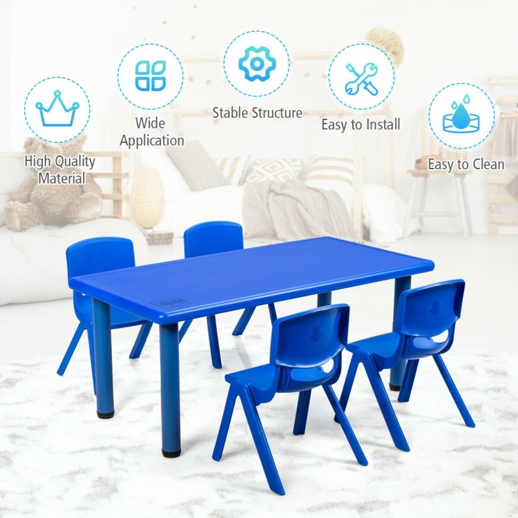 Kids Plastic Rectangular Learn and Play Table