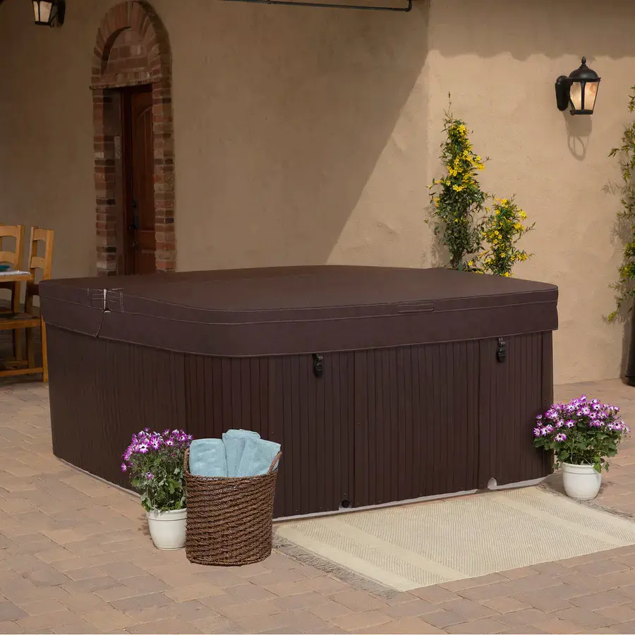 Lifesmart Spas LS700DX 230 Volt 7-Person 90-Jet Square Hot Tub with Ozonato