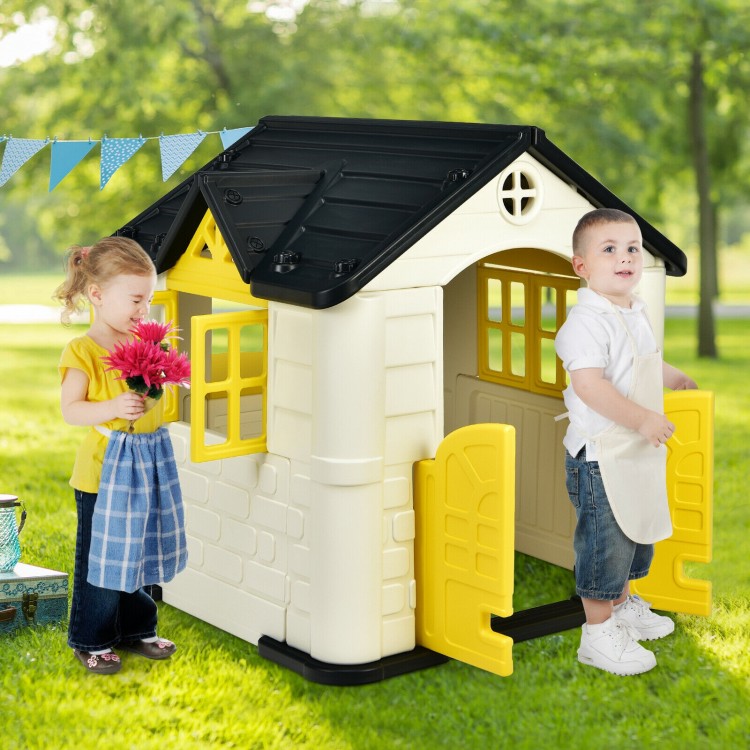 Kid’s Playhouse Pretend Toy House For Boys and Girls 7 Pieces Toy Set