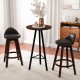 2 Pieces Cushioned Swivel Bar Stool Set with Low Back
