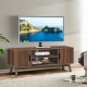 50 Inch Wood Media TV Stand with Storage Shelf
